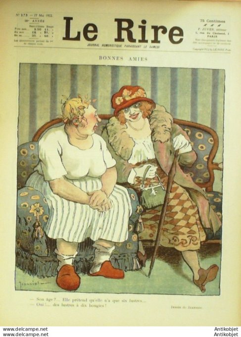 Le Rire 1922-05-27 # 173 Journal humoristique Ed.Originale Les cabots