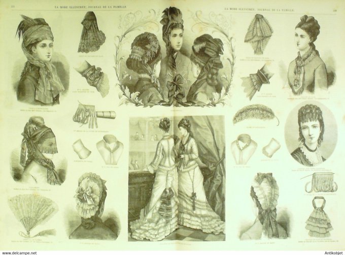 La Mode illustrée 1876 17è année complète reliée 52º (Amazones)