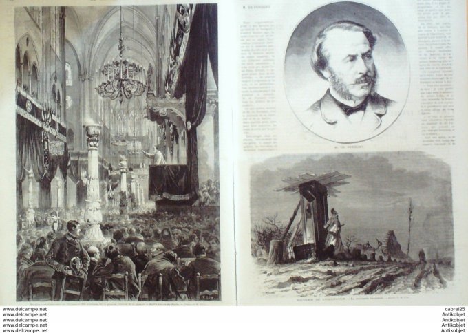 Le Monde illustré 1872 n°772 Buzenval (92) Bataille Maréchal Prim Henri Regnault Fonderie Thiebault