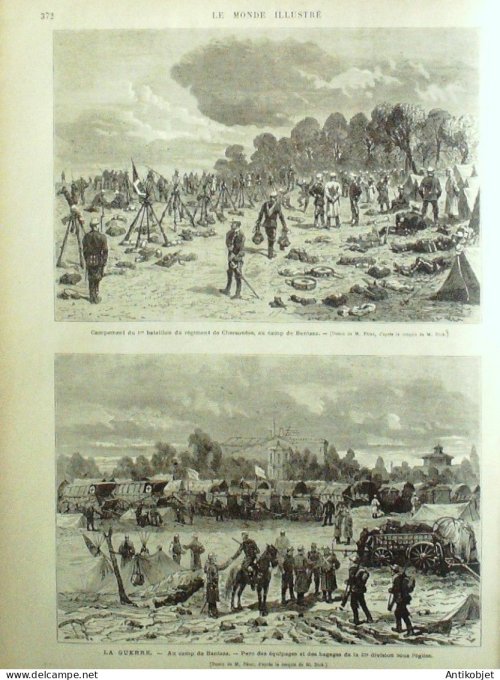 Le Monde illustré 1877 n°1053 Pakistan roi de de Lahore Roumanie Baniasa Chersonès