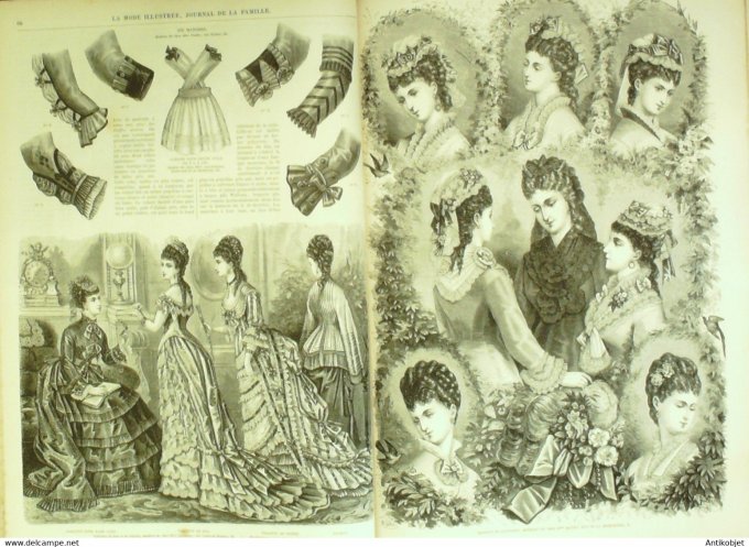La Mode illustrée 1876 17è année complète reliée 52º (Amazones)