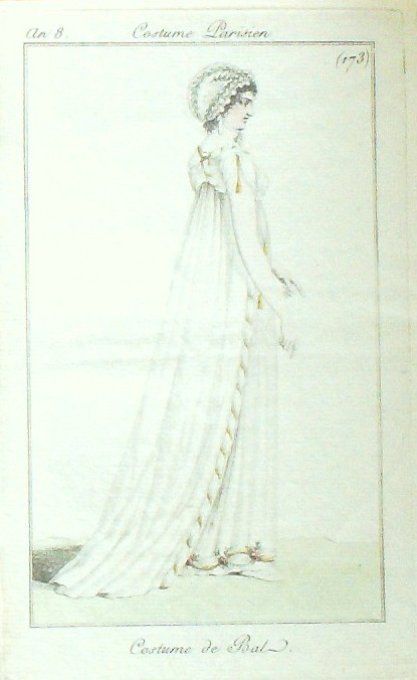 Costume Parisien 1799 an 8 #173 (eau forte) Costume de bal