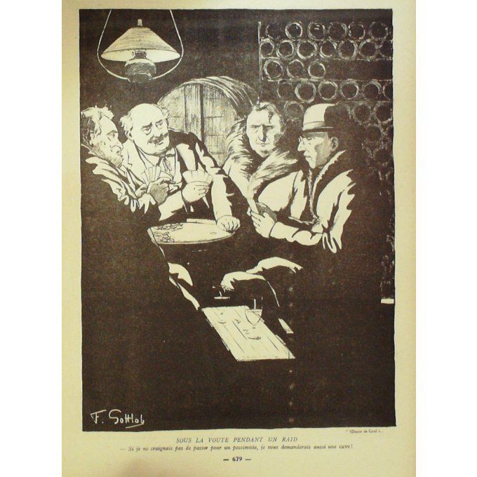 La Baïonnette 1918 n°173 (Bridge poker) VILLA GOTTLOB DHARM ANDRAL FOURNIER