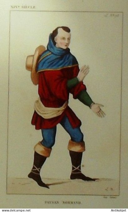 Normandie (14) Paysan signé Maillard XIXème