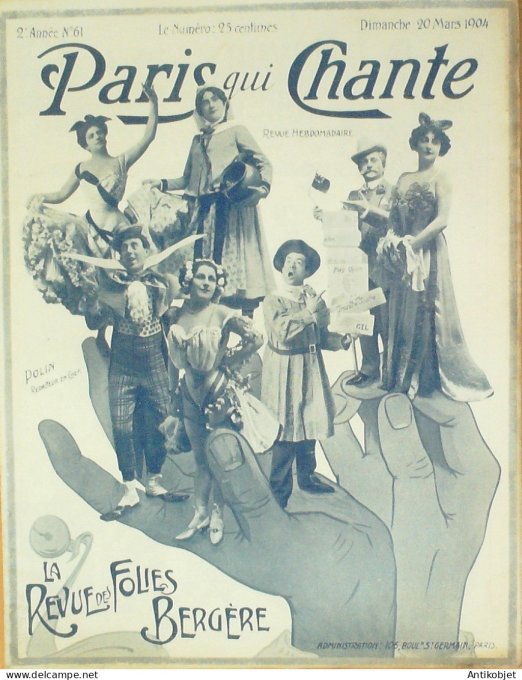 Paris qui chante 1904 #61 Brebion Chezell Yon-Lug Helme Galipaux Patusset