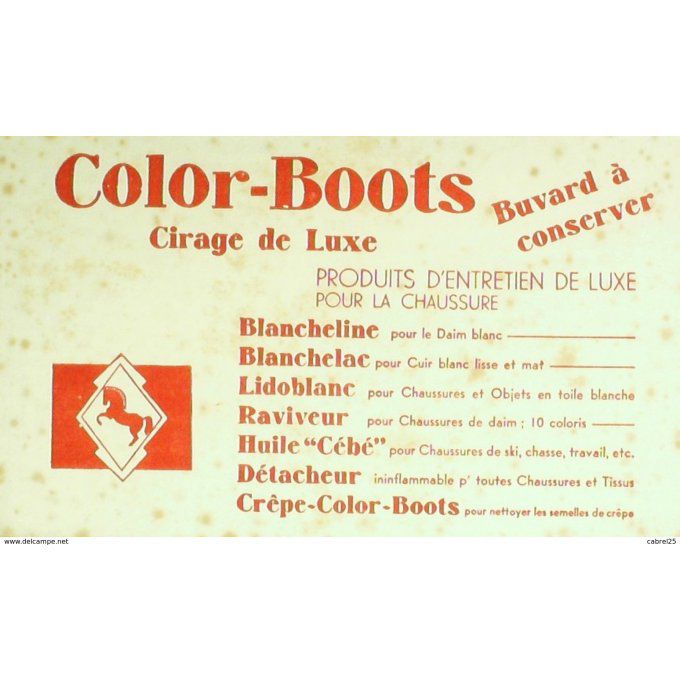 Buvard COLOR BOOTS Cirage