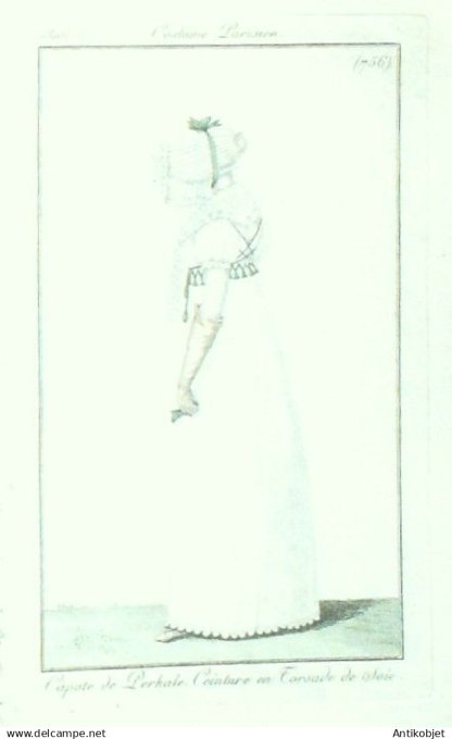 Costume Parisien 1806 # 756 (eau forte) Capote de Perkale