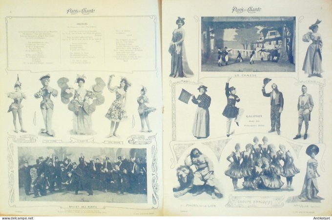 Paris qui chante 1904 n° 61 Brebion Chezell Yon-Lug Helme Galipaux Patusset