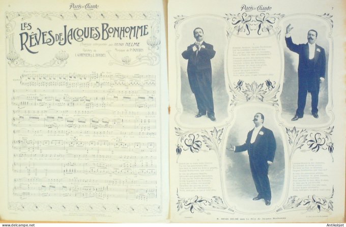 Paris qui chante 1904 #61 Brebion Chezell Yon-Lug Helme Galipaux Patusset