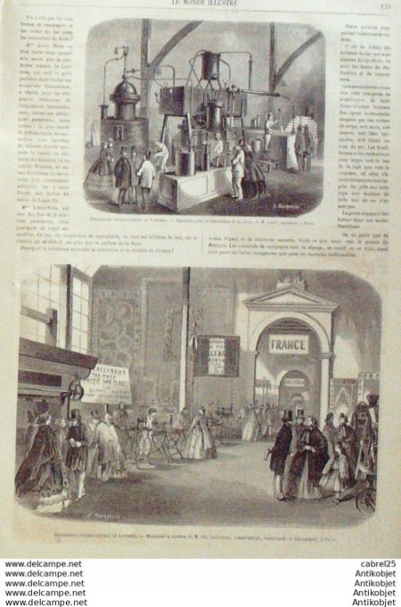 Le Monde illustré 1862 n°280 Arcachon (33) Londres Machines à Coudre Kiosques