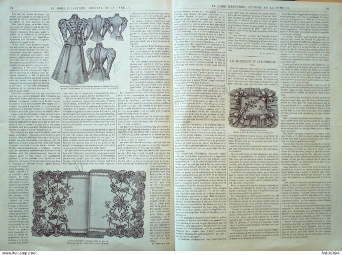 La Mode illustrée journal 1897 n° 12 Robe en tissu écossais