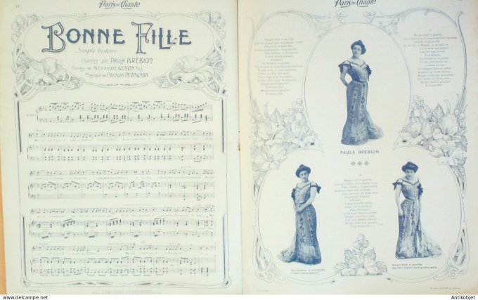 Paris qui chante 1904 n° 61 Brebion Chezell Yon-Lug Helme Galipaux Patusset