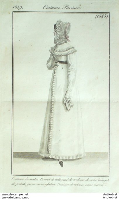 Costume Parisien 1819 # 1845 Costume du matin en Perkale