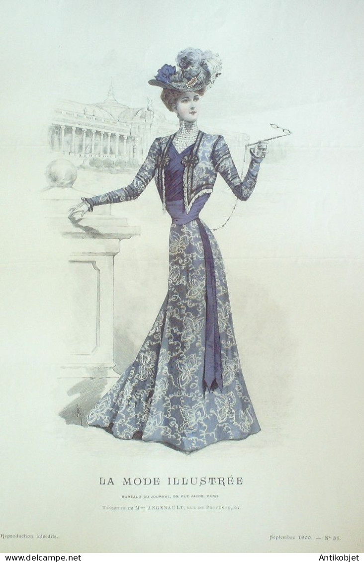 Gravure Mode illustree 1900 # 35 (Old Fashion plate) RARE