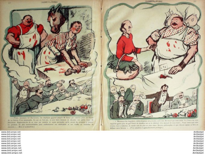 L'Assiette au beurre 1910 # 498 Le Banquet de l'Apaisement Radiguet