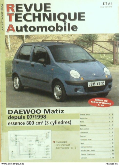 Revue Tech. Automobile 2004 n°674B Daewoo Matiz