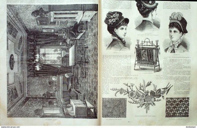 La Mode illustrée journal + gravure associée 1880 #   4