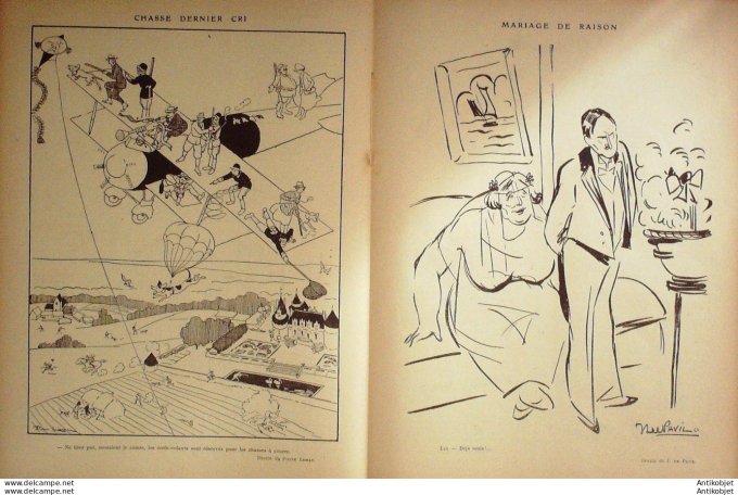 Le Rire 1922-09- 2 # 187 Journal humoristique Ed.Originale Mariage de raison