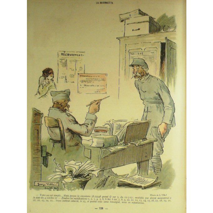 La Baïonnette 1918 n°176 (Renseignez vous) VILLA BRANLY HASS ANDRAL FALKE GOTTLOB