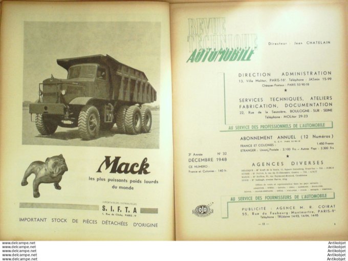 R.T Automobile Mack 10T Berliet Mder 32 # 1948