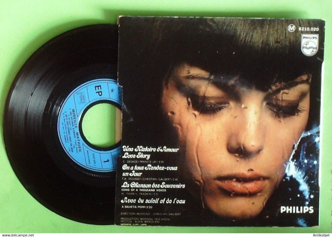 Mathieu Mireille 45T SP Une histoire d'amour 1971