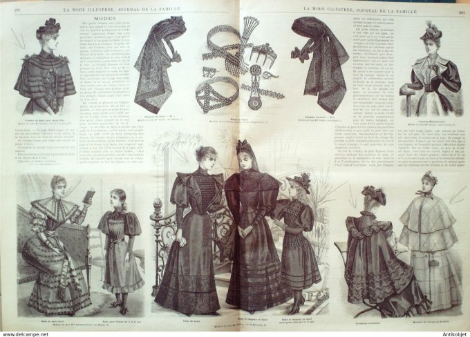 Mode illustree 1893 Lot de 10 journaux