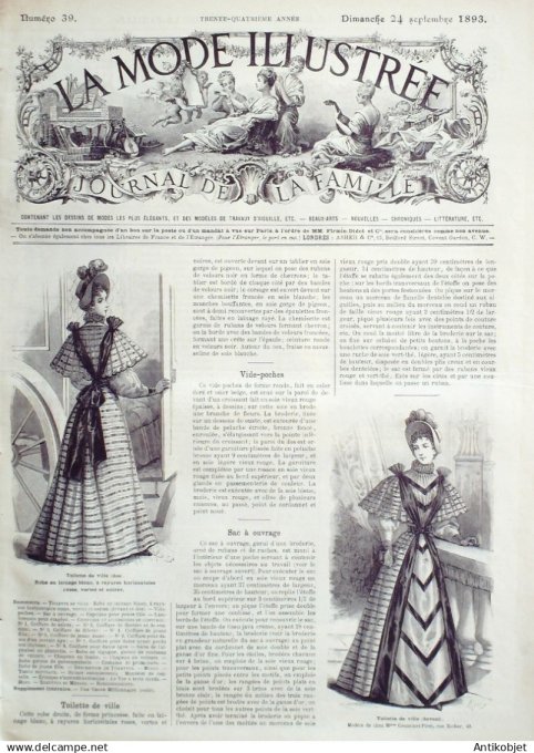 Mode illustree 1893 Lot de 10 journaux