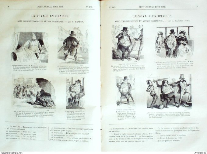 Petit journal pour Rire 1860 # 285 A l'Ile d'amour Grevin