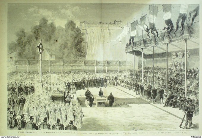 Le Monde illustré 1874 n°950 Rouen (76) Longchamp (92) Montmartre Autriche Vienne Abadie