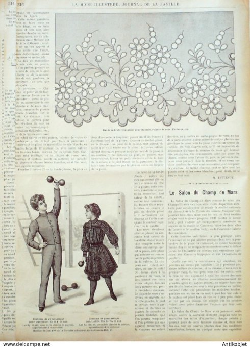 La Mode illustrée journal 1897 n° 31 Robes en crêpe & Taffetas Amazone