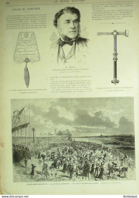 Le Monde illustré 1874 n°950 Rouen (76) Longchamp (92) Montmartre Autriche Vienne Abadie