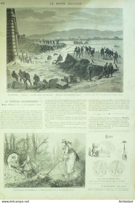 Le Monde illustré 1874 n°950 Rouen (76) Longchamp (92) Montmartre Autriche Vienne Abadie