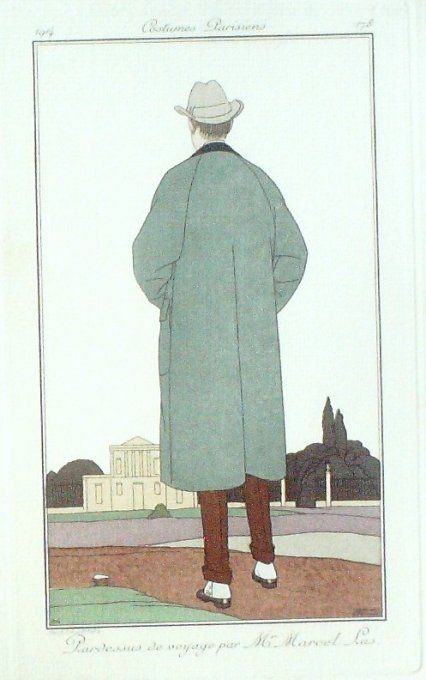 Boutet de Monvel Bernard Pochoir Mode Art Deco n° 178-1914 Journal des Dames