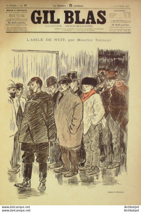 Gil Blas 1893 n°42 Maurice TALMEYR COTTIN Paul VERLAINE Jean AJALBERT René MAIZEROY