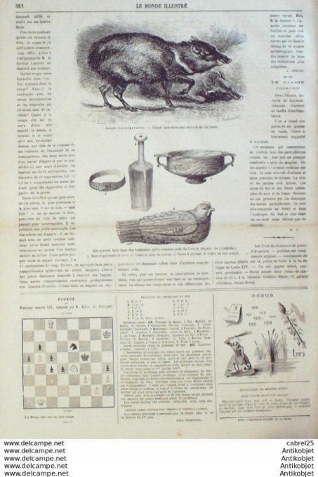 Le Monde illustré 1866 n°477 Cochinchine Saigon Pouzon (07) Italie Pompei Paraguay