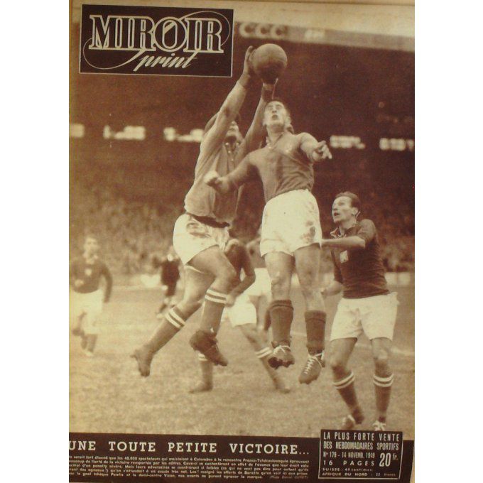 Miroir Sprint 1949 n° 179 14/11 JANY ABOUE RAADIK COPPI REY FRANCE TCHECOSLOVAQUIE