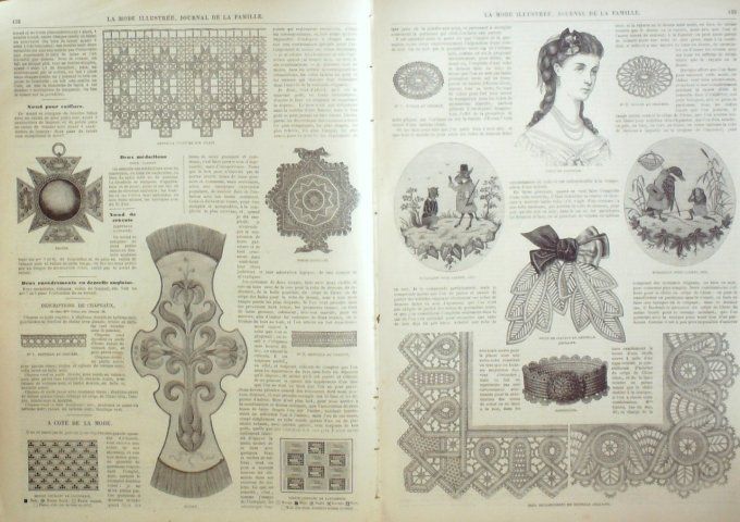 Journal Mode illustrée 1870 # 17 Toilettes de soirée