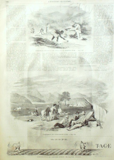 L'Univers illustré 1858 #  17 Autriche Empereur Inde Lucknow Farah Bakhseh Thompson river