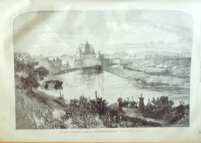 L'Univers illustré 1858 #  17 Autriche Empereur Inde Lucknow Farah Bakhseh Thompson river