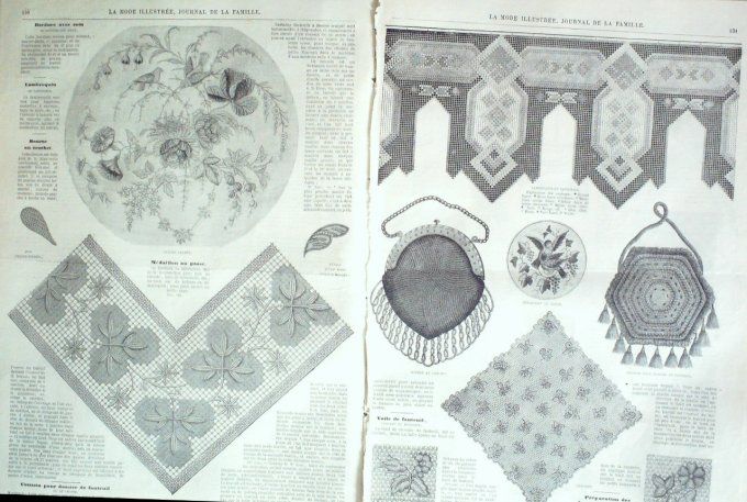 Journal Mode illustrée 1868 # 17 Toilettes de loisirs
