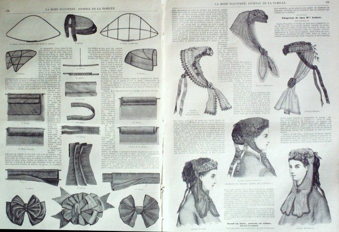 Journal Mode illustrée 1868 # 17 Toilettes de loisirs