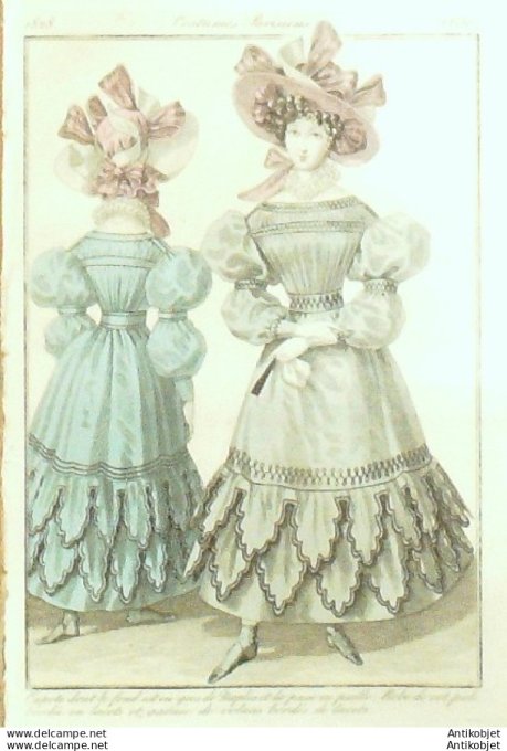 Les Modes parisiennes 1846 n°155 Rrobe de Tartalane et soie