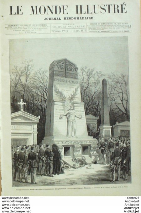 Le Monde illustré 1876 n° 978 Albi Causse (81) Bordeaux (33) Berck Sur Mer (62) Espagne Barcelone Ga