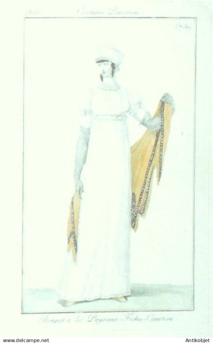 Costume Parisien 1806 # 751 (eau forte) Fichu Canezou