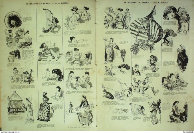 La Caricature 1883 #184 Sa Majesté la femme Robisa Barret