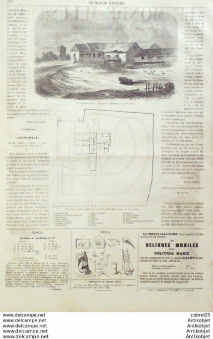 Le Monde illustré 1862 n°287 Londres Charmeur D'oiseaux Ile St Helene Biarritz (64)