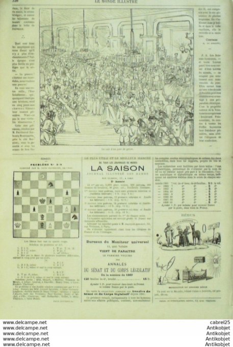 Le Monde illustré 1869 n°658 Turquie Constantinople Algérie Oran Angleterre Londres Blackfriars Aube