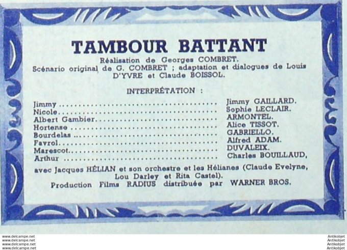 Tambour Battant Caillard Tissot Alfred Adam