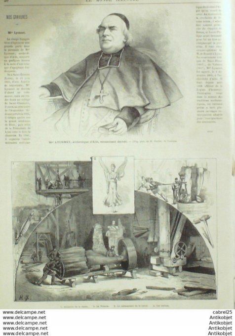 Le Monde illustré 1876 n° 978 Albi Causse (81) Bordeaux (33) Berck Sur Mer (62) Espagne Barcelone Ga