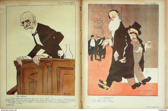 L'Assiette au beurre 1908 # 400 Travaux parlementaires Ostoya Villemot